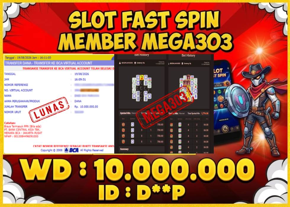 MEGA303 JACKPOT Rp 10.000.000 - LUNAS!!!