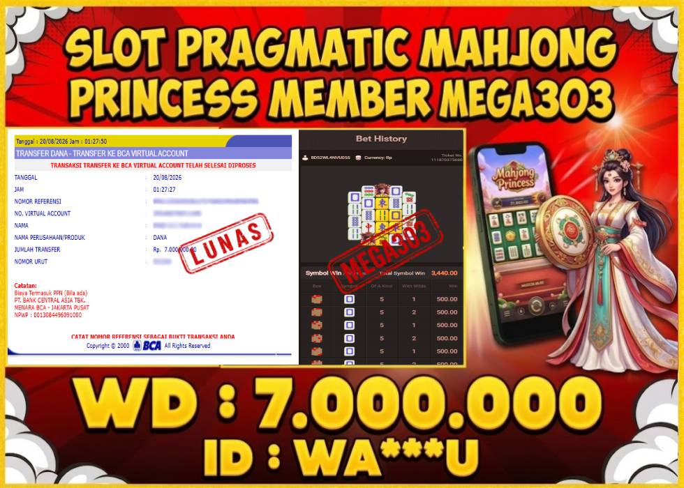 MEGA303 JACKPOT Rp 7.000.000 - LUNAS!!!