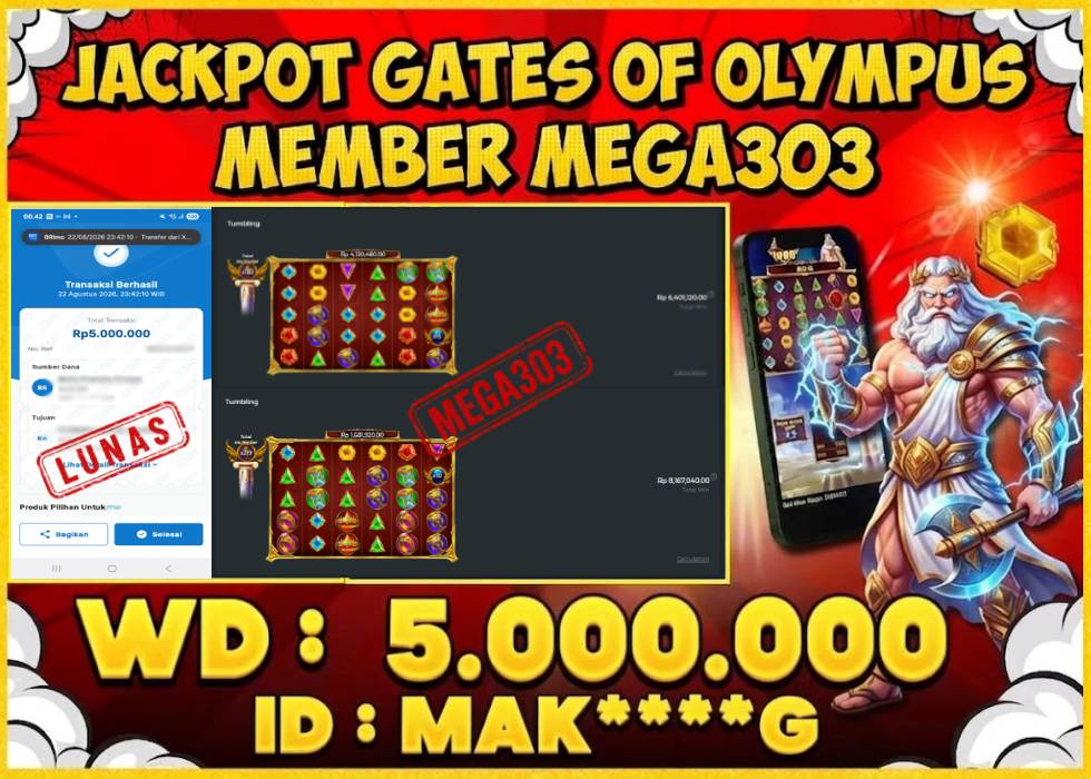 MEGA303 JACKPOT Rp 5.000.000 - LUNAS!!!
