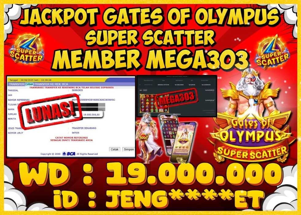 MEGA303 JACKPOT Rp 19.000.000 - LUNAS!!!