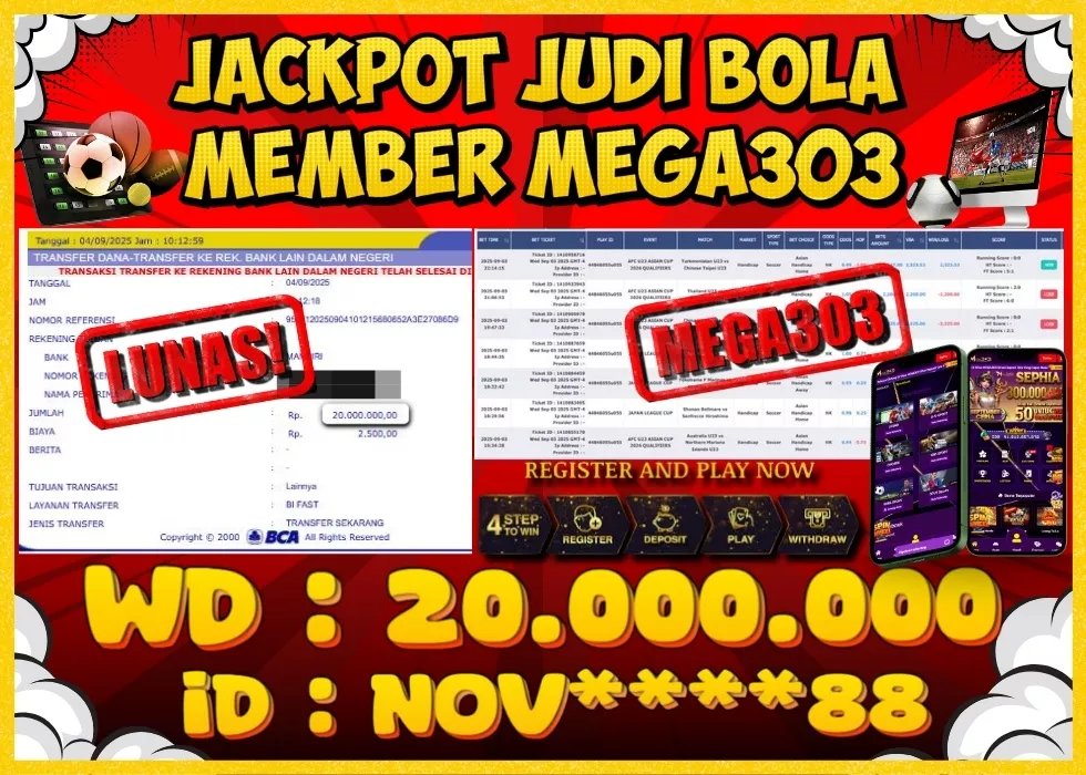 MEGA303 JACKPOT Rp 20.000.000 - LUNAS!!!