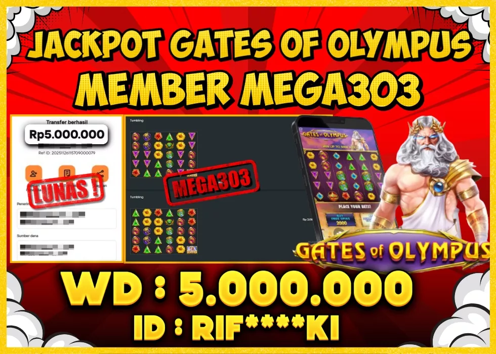 MEGA303 JACKPOT Rp 5.000.000 - LUNAS!!!