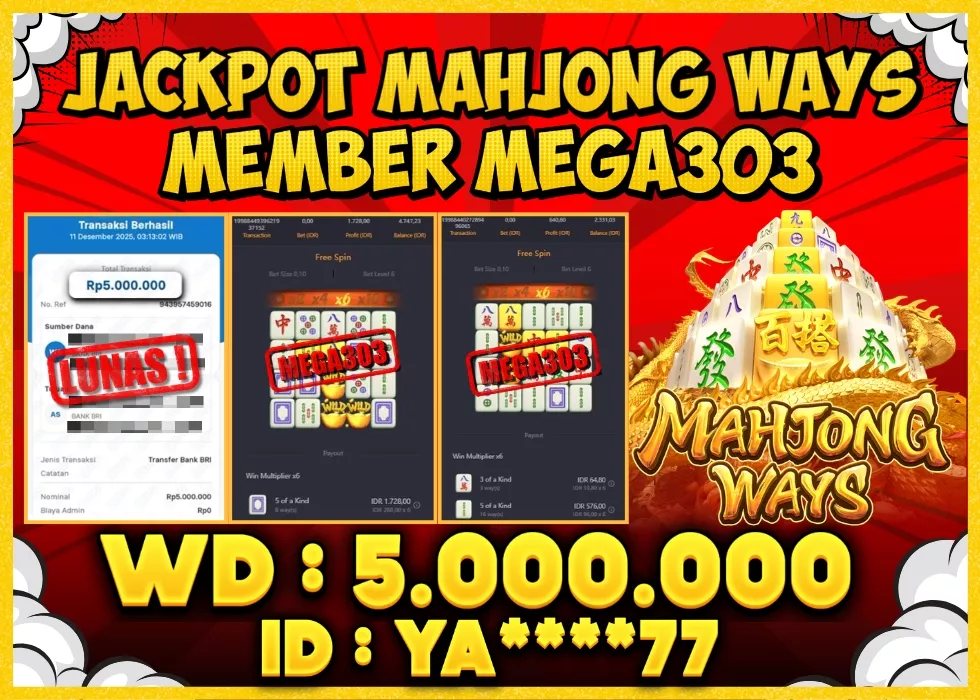 MEGA303 JACKPOT Rp 5.000.000 - LUNAS!!!