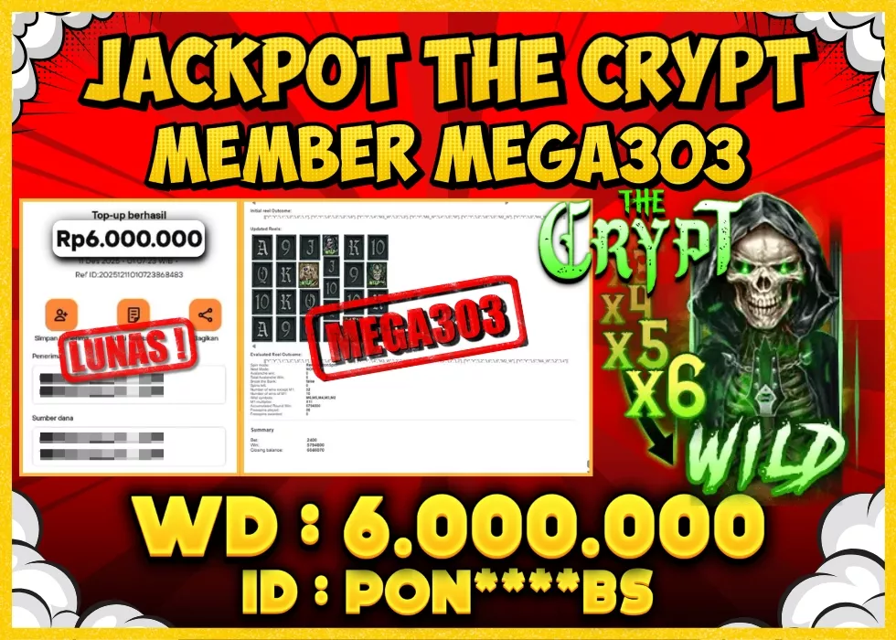 MEGA303 JACKPOT Rp 6.000.000 - LUNAS!!!