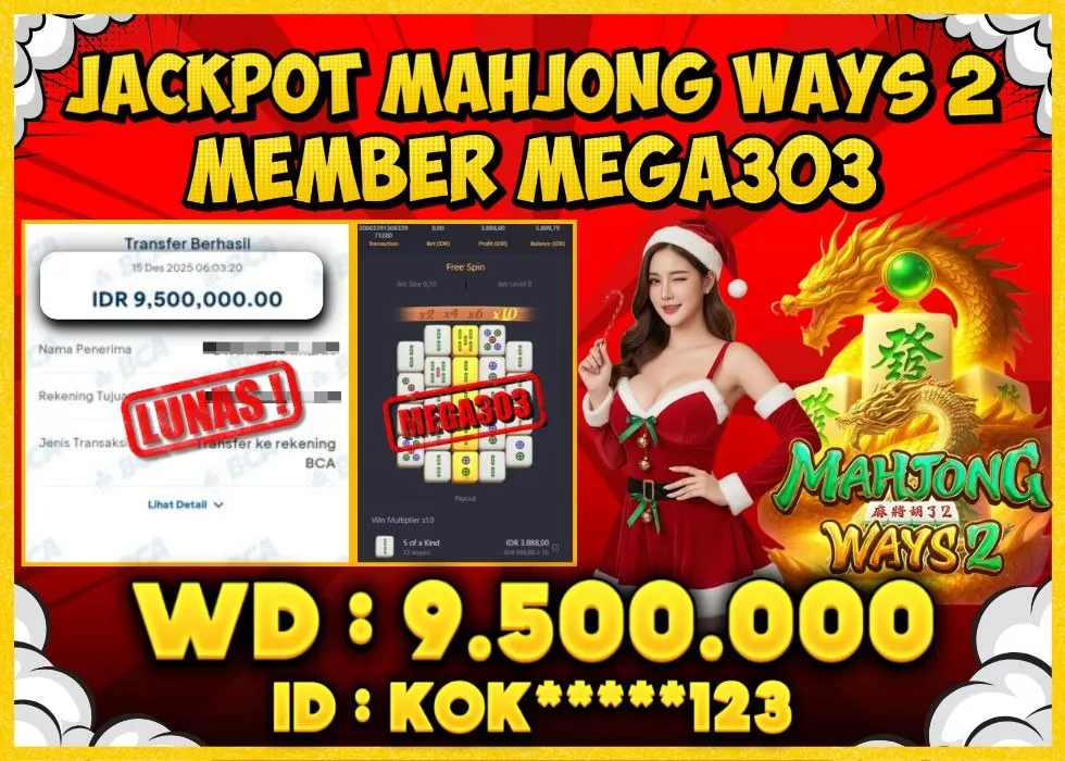 MEGA303 JACKPOT Rp 9.500.000 - LUNAS!!!