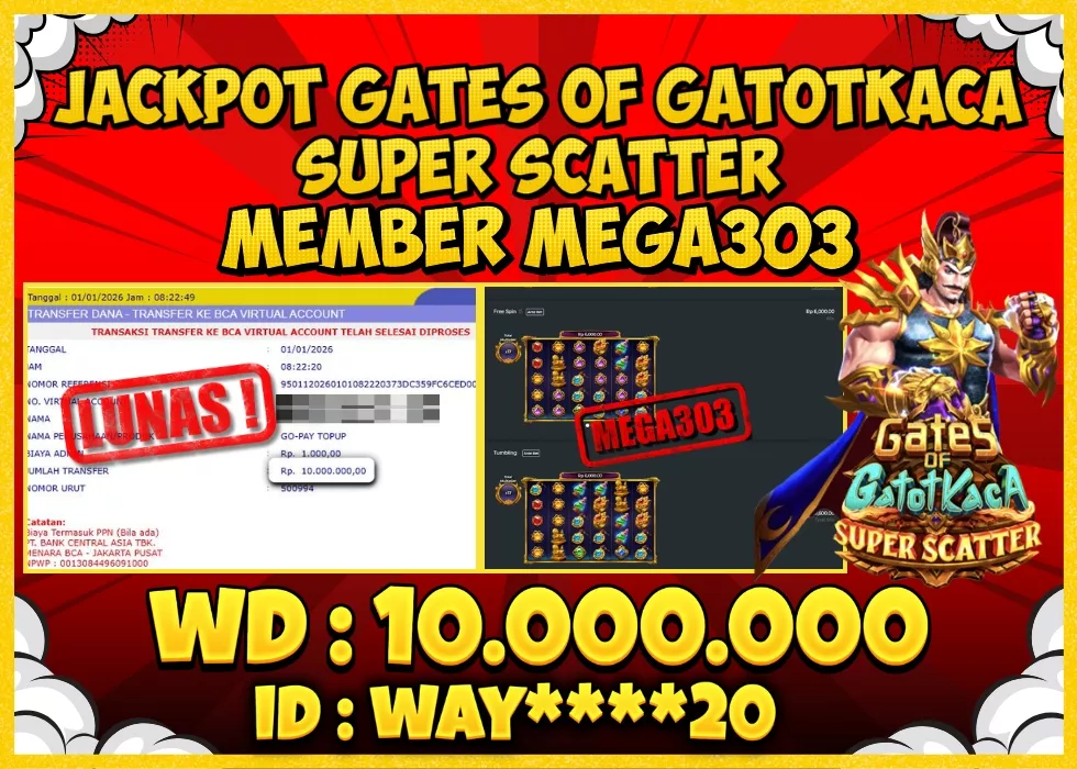 MEGA303 JACKPOT Rp 10.000.000 - LUNAS!!!