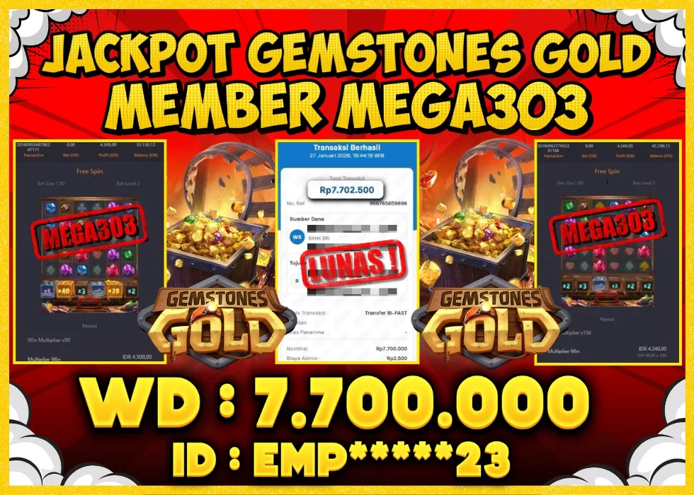 MEGA303 JACKPOT Rp 7.700.000 - LUNAS!!!