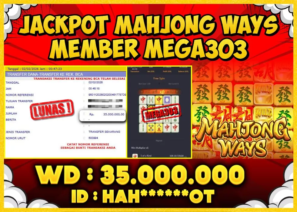 MEGA303 JACKPOT Rp 35.000.000 - LUNAS!!!