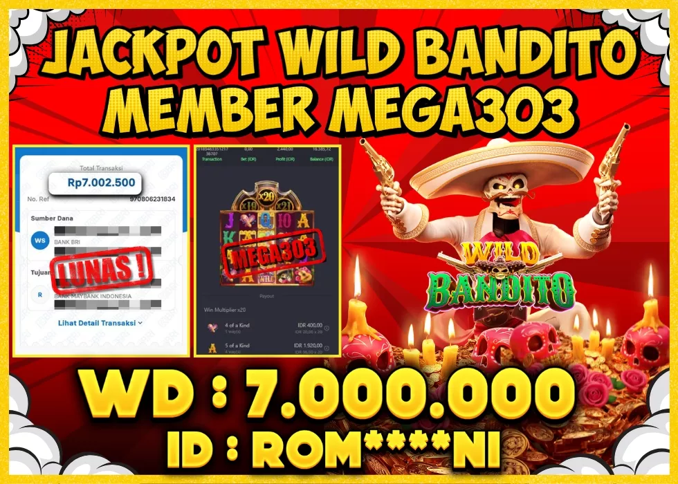 MEGA303 JACKPOT Rp 7.000.000 - LUNAS!!!