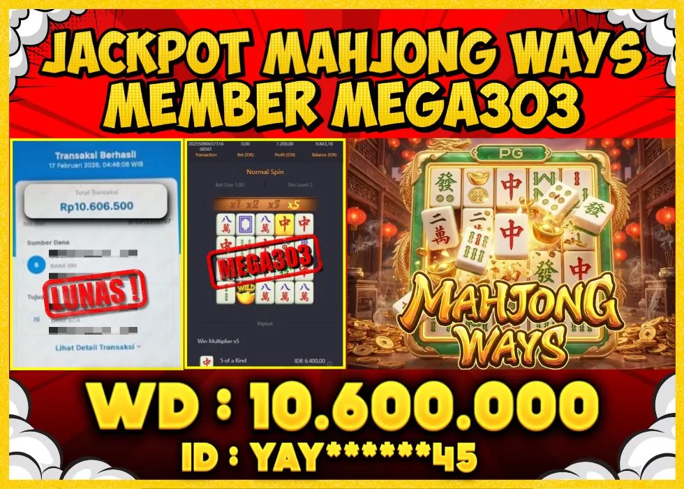 MEGA303 JACKPOT Rp 10.600.000 - LUNAS!!!