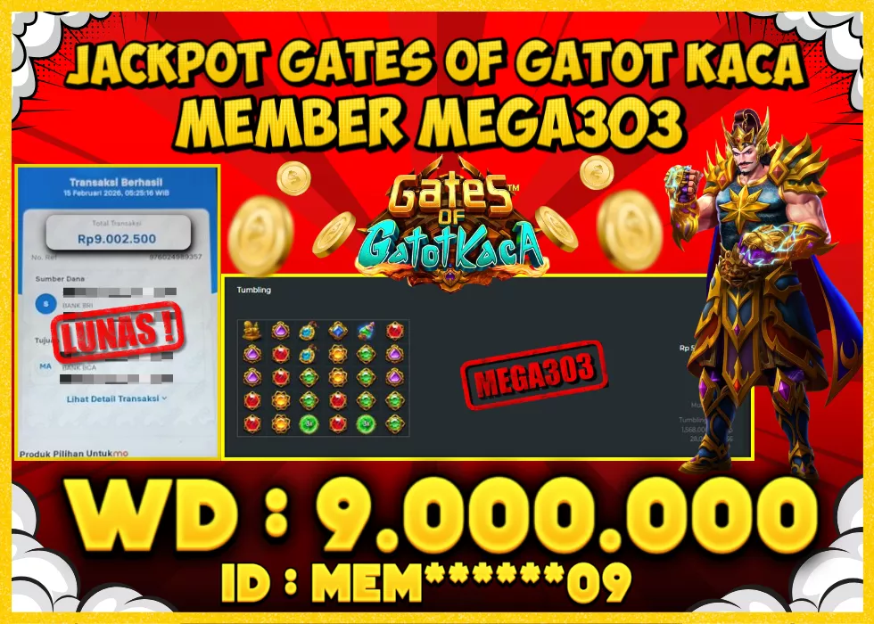 MEGA303 JACKPOT Rp 9.000.000 - LUNAS!!!