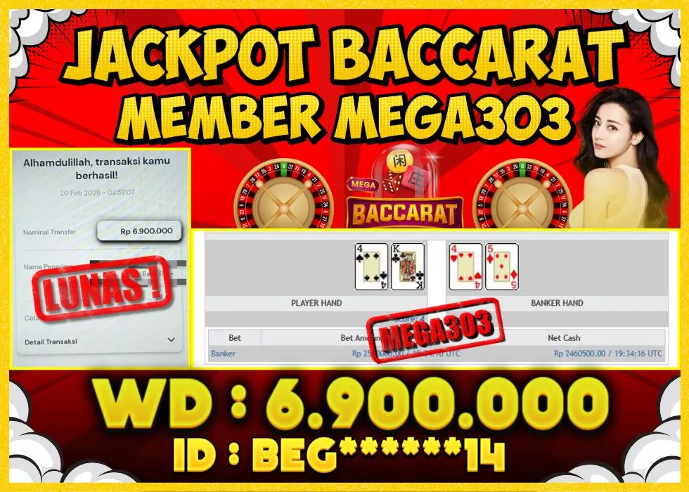 MEGA303 JACKPOT Rp 6.900.000 - LUNAS!!!