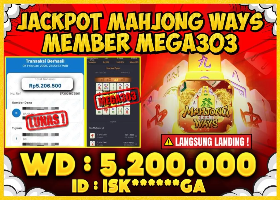 MEGA303 JACKPOT Rp 5.200.000 - LUNAS!!!