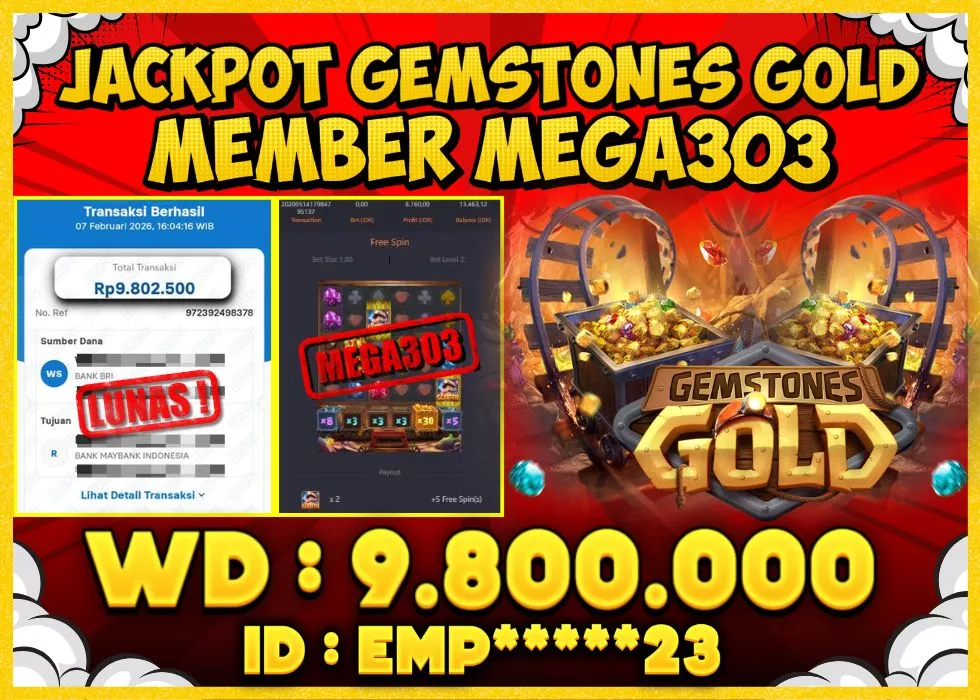 MEGA303 JACKPOT Rp 9.800.000 - LUNAS!!!
