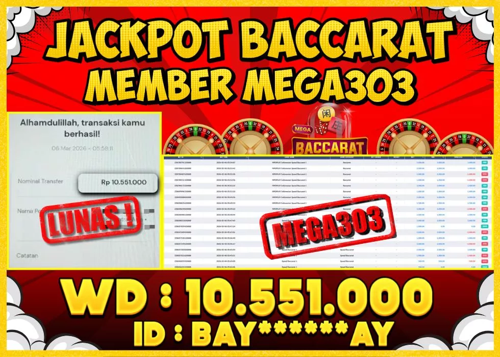 MEGA303 JACKPOT Rp 10.551.000 - LUNAS!!!