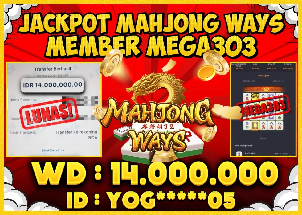 MEGA303 JACKPOT Rp 14.000.000 - LUNAS!!!