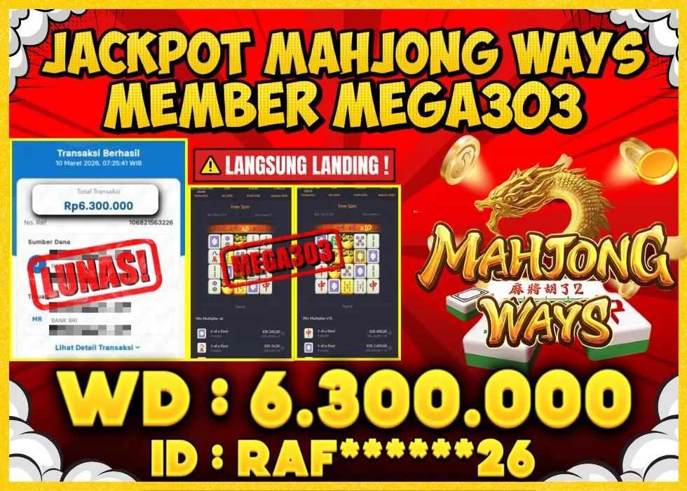 MEGA303 JACKPOT Rp 6.300.000 - LUNAS!!!