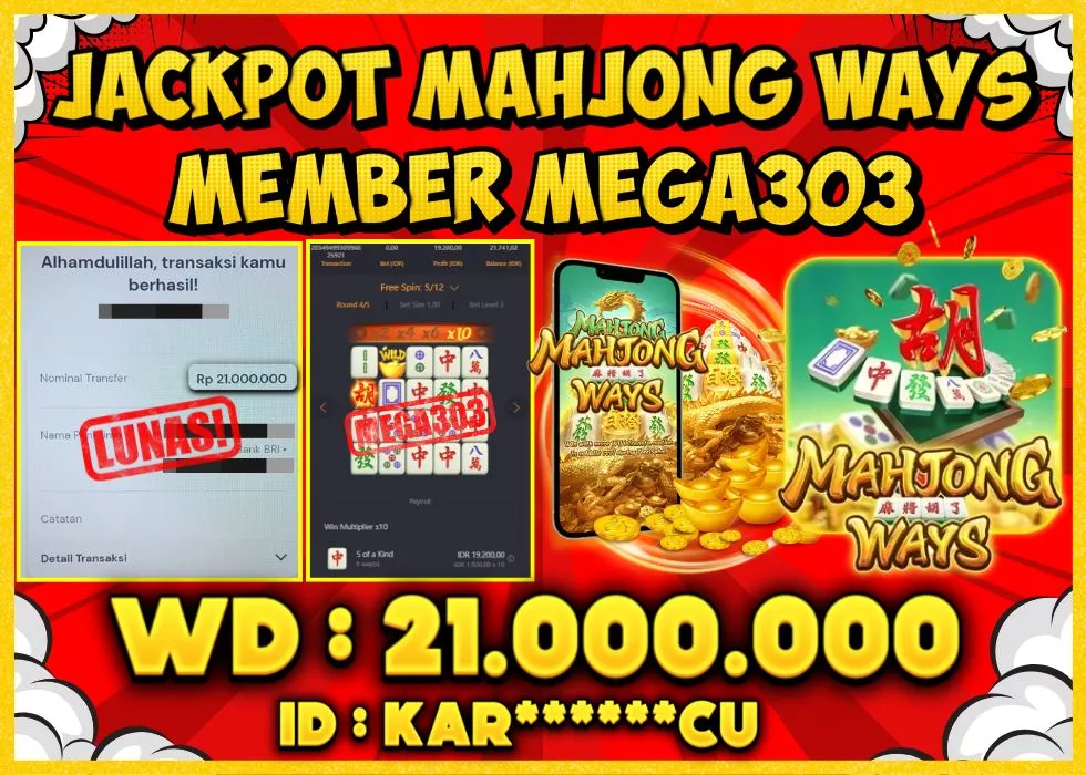 MEGA303 JACKPOT Rp 21.000.000 - LUNAS!!!