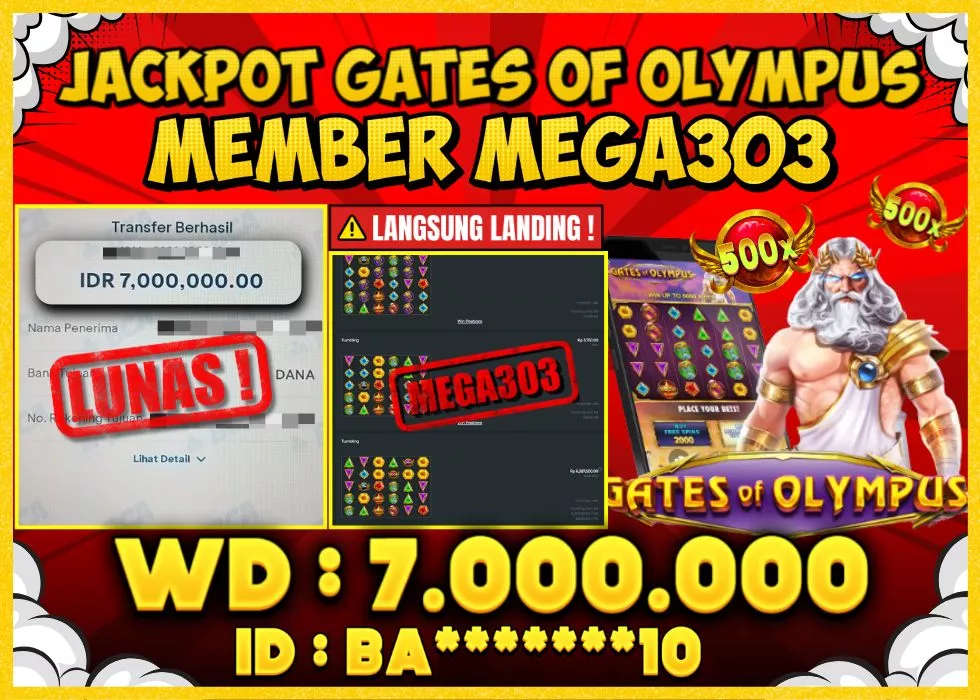 MEGA303 JACKPOT Rp 7.000.000 - LUNAS!!!