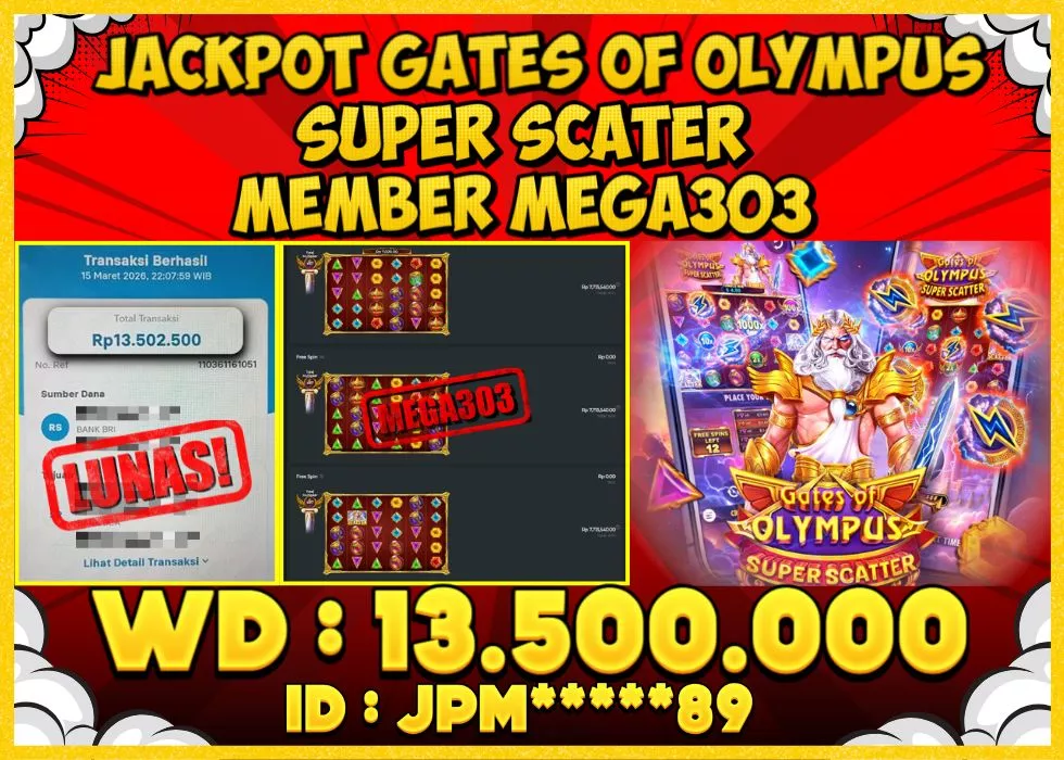 MEGA303 JACKPOT Rp 13.500.000 - LUNAS!!!