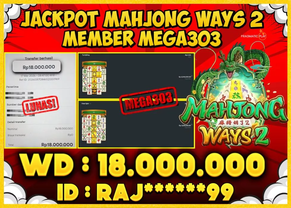 MEGA303 JACKPOT Rp 18.000.000 - LUNAS!!!